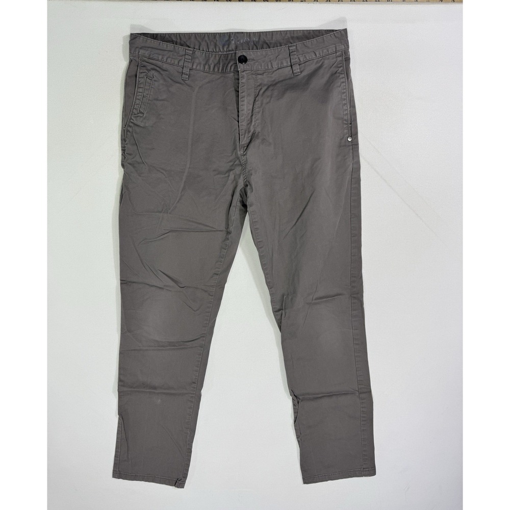 Vuori Collins Chino Performance Slim Fit Pants Men's 34x29 Gray Stretch V433